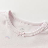 Dave&Bella Kids Girls Pure Cotton Purple/Beige Cute Pajamas