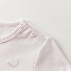 Dave&Bella Kids Girls Autumn Pure Cotton Purple/Beige Cute Pajamas Set