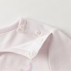 Dave&Bella Kids Girls Autumn Pure Cotton Purple/Beige Cute Pajamas Set
