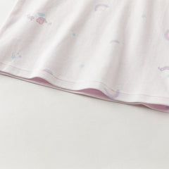 Dave&Bella Kids Girls Autumn Pure Cotton Purple/Beige Cute Pajamas Set