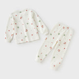 Dave&Bella Kids Girls Cotton Pink/Beige Print Soft Pajamas