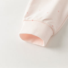 Dave&Bella Kids Girls Autumn Cotton Pink/Beige Print Soft Pajamas Sets