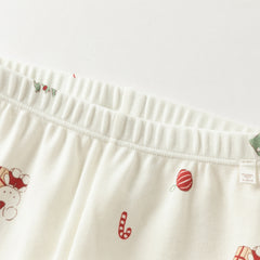 Dave&Bella Kids Girls Autumn Cotton Pink/Beige Print Soft Pajamas Sets