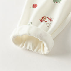 Dave&Bella Kids Girls Autumn Cotton Pink/Beige Print Soft Pajamas Sets