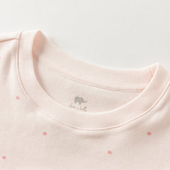 Dave&Bella Kids Girls Autumn Cotton Pink/Beige Print Soft Pajamas Sets