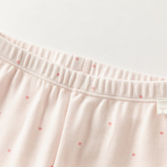 Dave&Bella Kids Girls Autumn Cotton Pink/Beige Print Soft Pajamas Sets