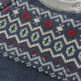 Dave&Bella Kids Boys Apricot/Blue Classic Round Collar Warm Sweater Tops