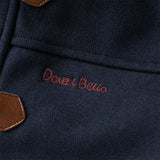 Dave&Bella Kids Boys Navy Blue College-style Outwear Padded Hooded Coats