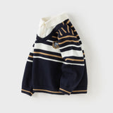Dave&Bella Kids Boys Cool Navy Blue Comfortable Cotton Sweaters