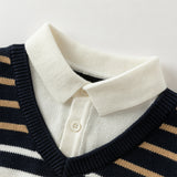 Dave&Bella Kids Boys Cool Navy Blue Comfortable Cotton Sweaters