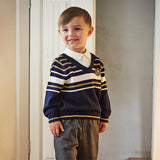 Dave&Bella Kids Boys Cool Navy Blue Comfortable Cotton Sweaters