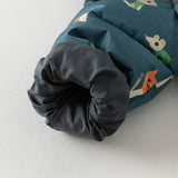 Dave&Bella Toddler Boys Night Sky Blue Outwear Warm Hooded Padded Coats