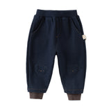 Dave&Bella Toddler Boys Casual Denim Blue Comfortable Daily Knit Sweatpants