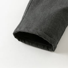 Dave&Bella Toddler Boys Winter Grey Casual Plush-lined Warm Straight Leg Pants