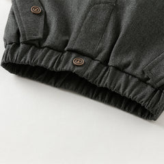 Dave&Bella Toddler Boys Winter Grey Casual Plush-lined Warm Straight Leg Pants