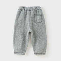 Dave&Bella Toddler Girls/Boys Autumn Versatile Knit Padded Sweatpants Long Pants