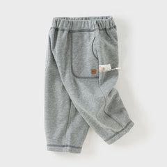 Dave&Bella Toddler Girls/Boys Autumn Versatile Knit Padded Sweatpants Long Pants