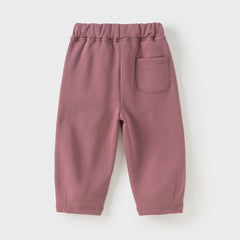 Dave&Bella Toddler Girls/Boys Autumn Versatile Knit Padded Sweatpants Long Pants