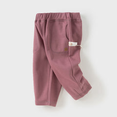 Dave&Bella Toddler Girls/Boys Autumn Versatile Knit Padded Sweatpants Long Pants
