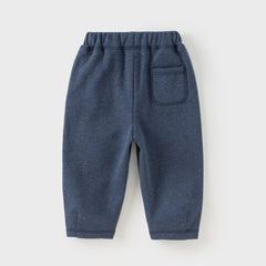 Dave&Bella Toddler Girls/Boys Autumn Versatile Knit Padded Sweatpants Long Pants