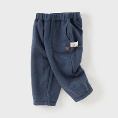 Dave&Bella Toddler Girls/Boys Autumn Versatile Knit Padded Sweatpants Long Pants