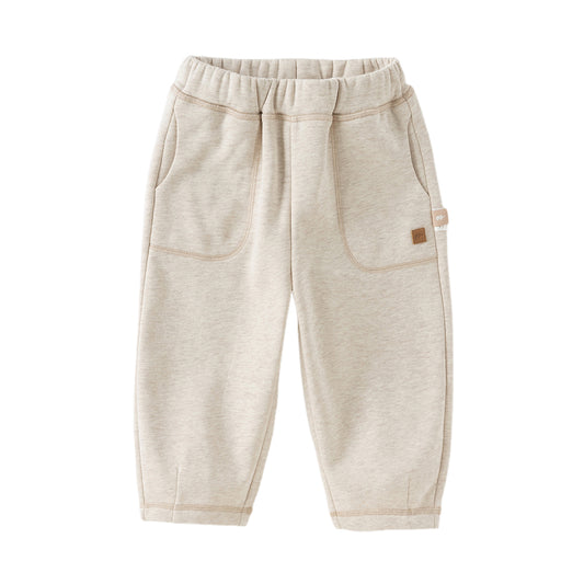 Dave&Bella Toddler Girls/Boys Autumn Versatile Knit Padded Sweatpants Long Pants