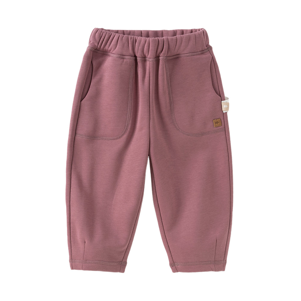 Dave&Bella Toddler Girls/Boys Autumn Versatile Knit Padded Sweatpants Long Pants