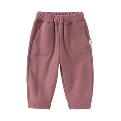 Dave&Bella Toddler Girls/Boys Autumn Versatile Knit Padded Sweatpants Long Pants