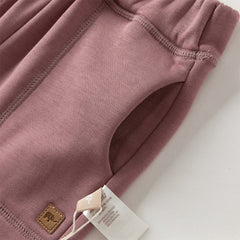 Dave&Bella Toddler Girls/Boys Autumn Versatile Knit Padded Sweatpants Long Pants