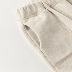 Dave&Bella Toddler Girls/Boys Autumn Versatile Knit Padded Sweatpants Long Pants