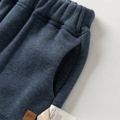 Dave&Bella Toddler Girls/Boys Autumn Versatile Knit Padded Sweatpants Long Pants
