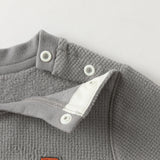 Dave&Bella Kids Boys Versatile Beige/Grey Classic T-shirt Tops