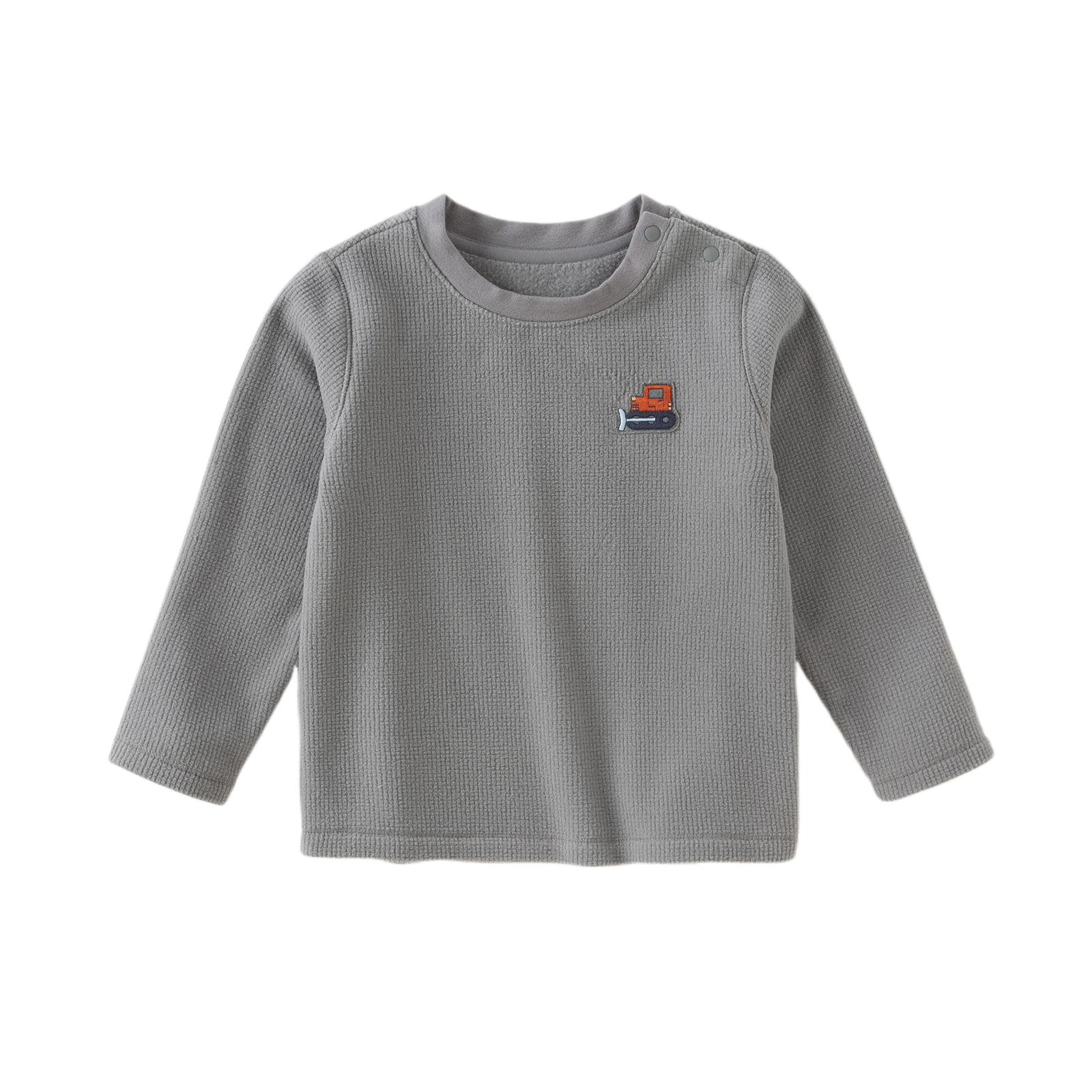 Dave&Bella Kids Boys Versatile Beige/Grey Classic T-shirt Tops