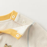 Dave&Bella Kids Boys Versatile Beige/Grey Classic T-shirt Tops