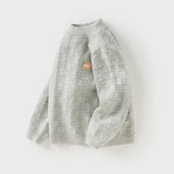Dave&Bella Kids Boys Versatile Blue/Grey Breathable Cotton Turtle Pullover Sweater Tops
