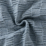 Dave&Bella Kids Boys Versatile Blue/Grey Breathable Cotton Turtle Pullover Sweater Tops