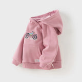 Dave&Bella Toddler Girls/Boys Cozy Hooded Plush-lined Warm Sweatshirts Tops