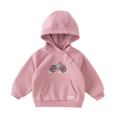 Dave&Bella Toddler Girls/Boys Winter Cozy Hooded Plush-lined Warm Sweatshirts Tops