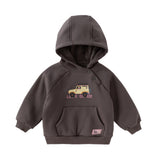 Dave&Bella Toddler Girls/Boys Cozy Hooded Plush-lined Warm Sweatshirts Tops