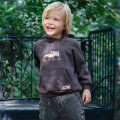 Dave&Bella Toddler Girls/Boys Winter Cozy Hooded Plush-lined Warm Sweatshirts Tops