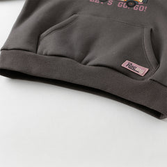 Dave&Bella Toddler Girls/Boys Winter Cozy Hooded Plush-lined Warm Sweatshirts Tops