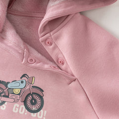 Dave&Bella Toddler Girls/Boys Winter Cozy Hooded Plush-lined Warm Sweatshirts Tops
