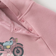 Dave&Bella Toddler Girls/Boys Winter Cozy Hooded Plush-lined Warm Sweatshirts Tops