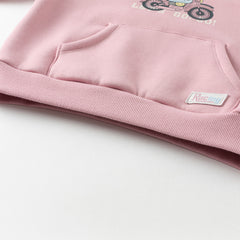 Dave&Bella Toddler Girls/Boys Winter Cozy Hooded Plush-lined Warm Sweatshirts Tops
