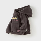 Dave&Bella Toddler Girls/Boys Cozy Hooded Plush-lined Warm Sweatshirts Tops