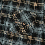 Dave&Bella Toddler Boys Casual Navy Plaid Hooded Padded Coats