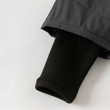 Dave&Bella Toddler Boys Versatile Carbon Black Warm Padded Pants
