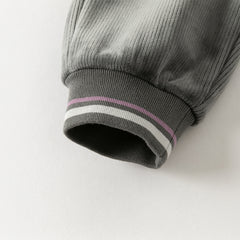 Dave&Bella Toddler Boys Winter Casual Grey Plush-lined Drawstring Pants