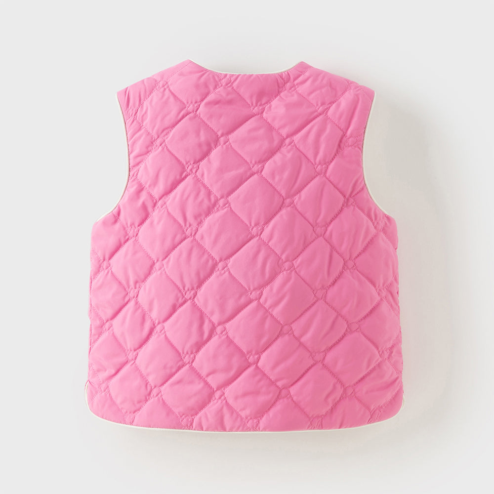 Dave&Bella Toddler Girls/Boys Versatile Round Collar Sleeveless Reversible Vests Tops