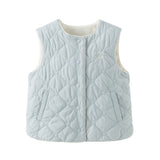 Dave&Bella Toddler Girls/Boys Versatile Round Collar Sleeveless Reversible Vests Tops